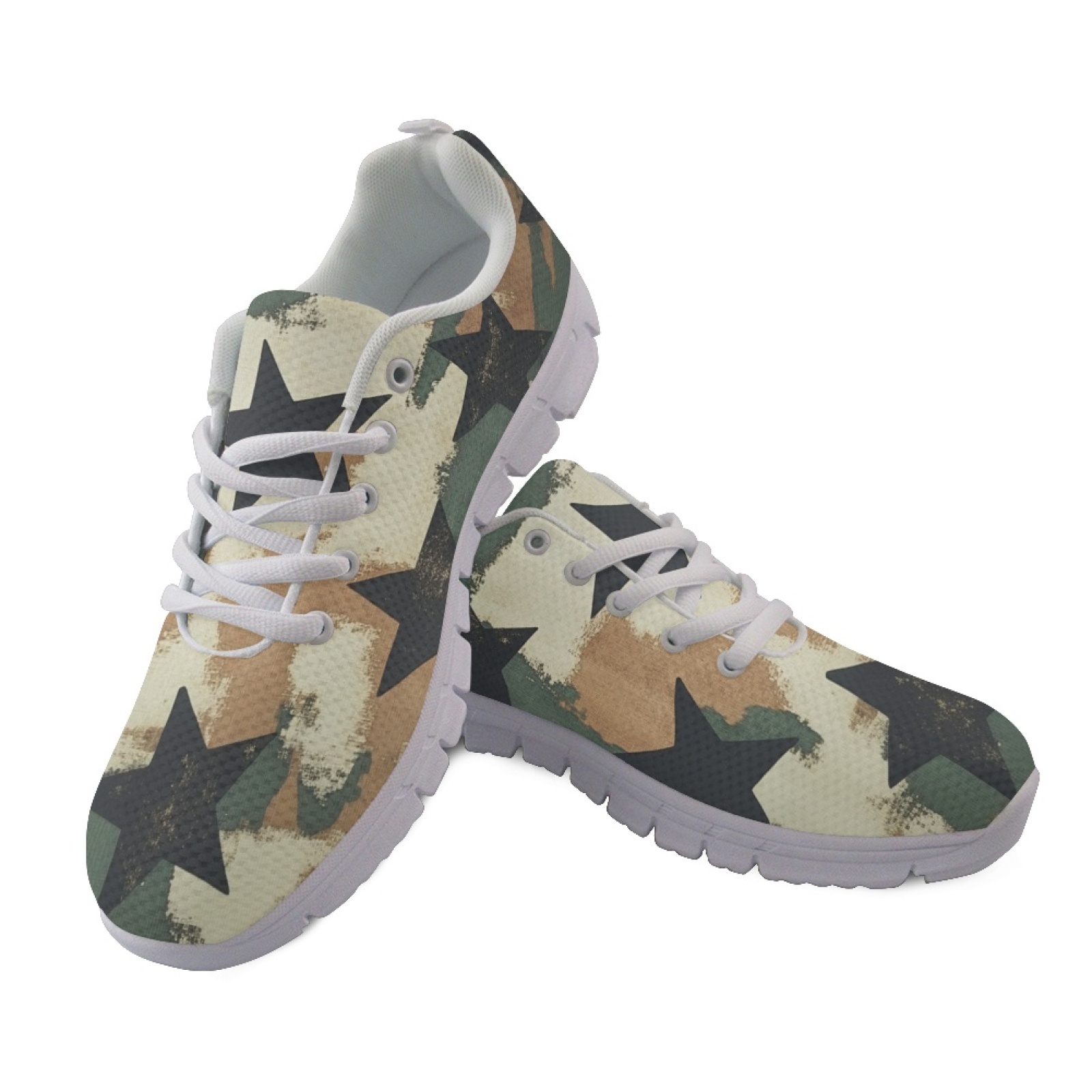 Coloranimal Vintage Star Print - Breathable Mesh Athletic Shoes 评论和价格