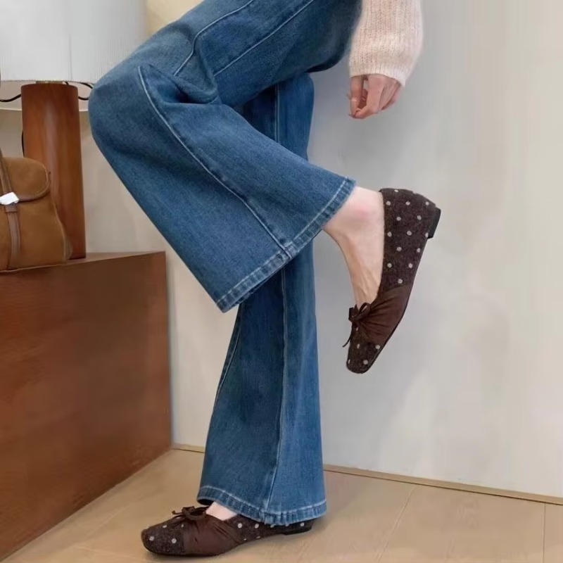 Women Polka Dot Woolen Ballet  - Women'S Shoes 评论和价格