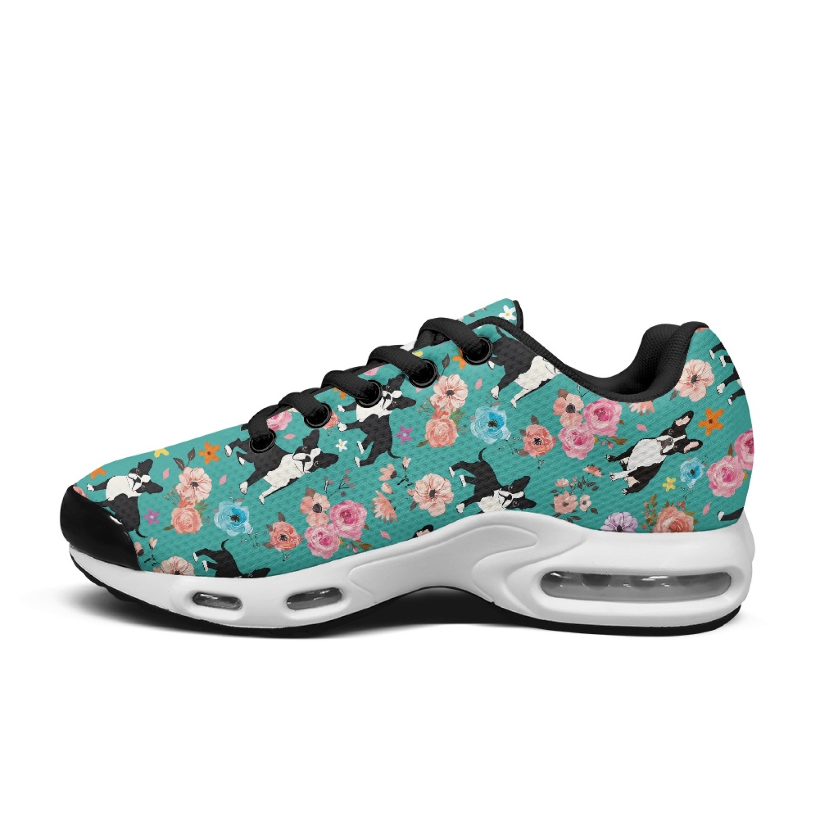 PENSTROLL Floral Boston Terrie - Knit Fabric Lace Up Sneakers 评论和价格