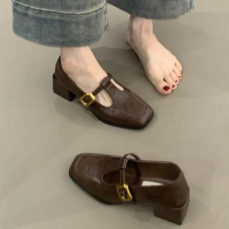 Women Square Toe T-Strap Mary  - Women'S Shoes 评论和价格