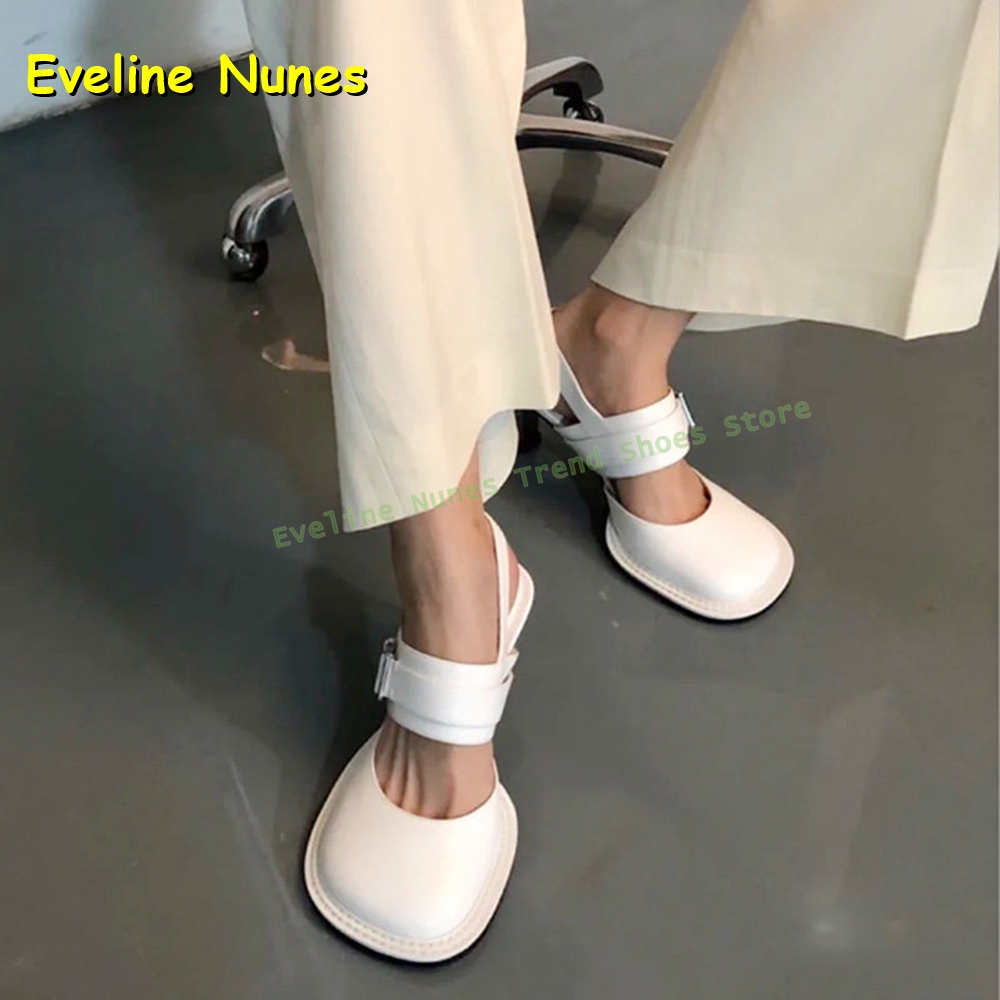 Women's Black Square Toe Buckl - Sandals 评论和价格