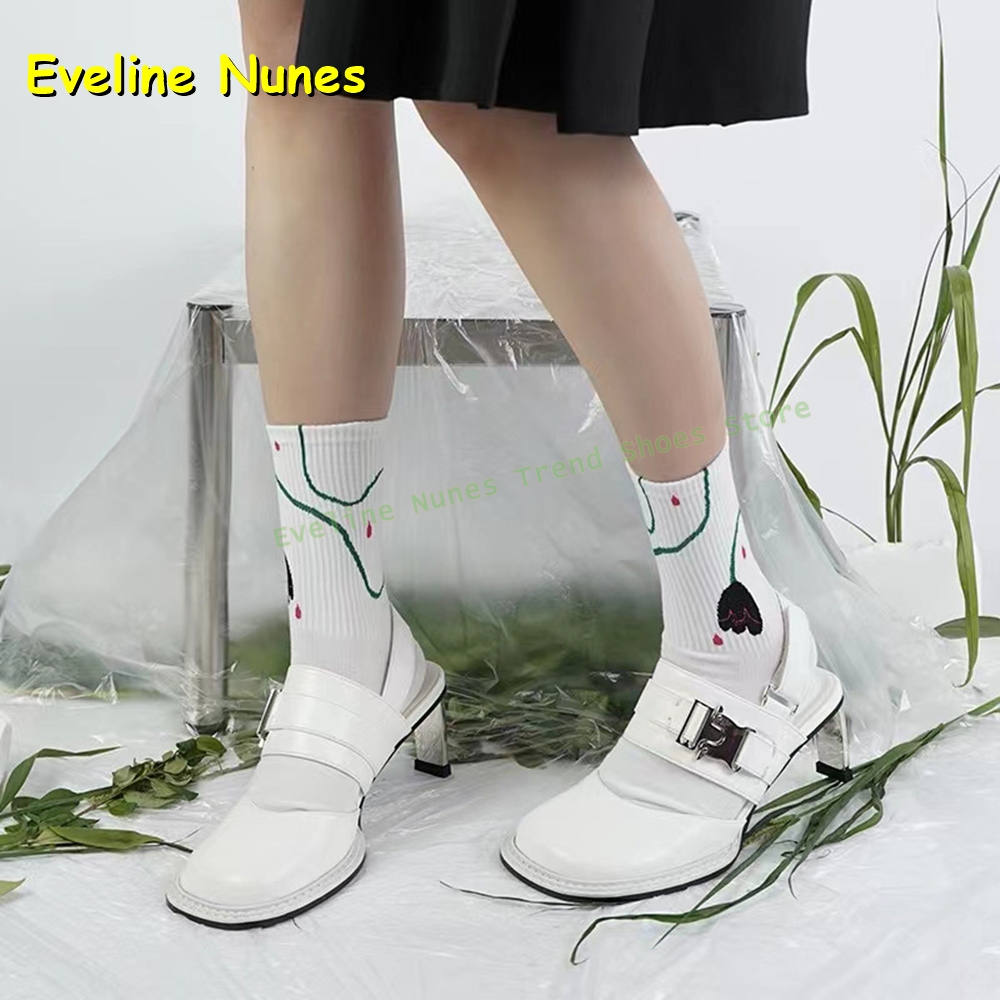 Women's Black Square Toe Buckl - Sandals 评论和价格