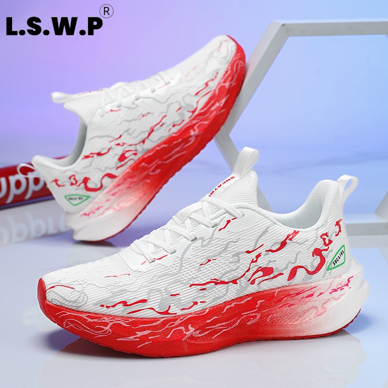 Women's sneakers, cushioned an - Knit Fabric Lace Up Sneakers 评论和价格