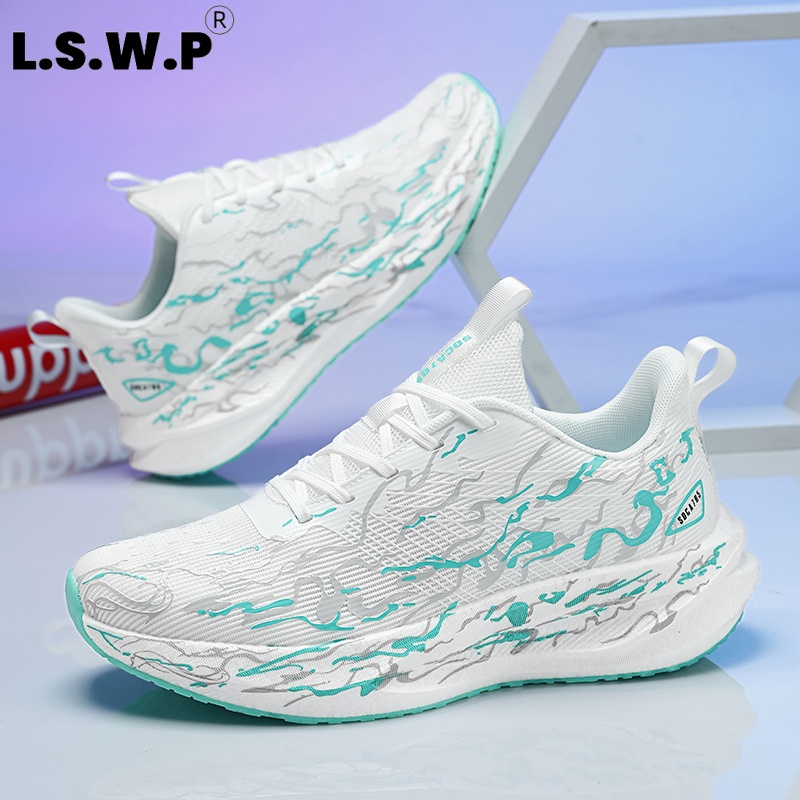 Women's sneakers, cushioned an - Knit Fabric Lace Up Sneakers 评论和价格