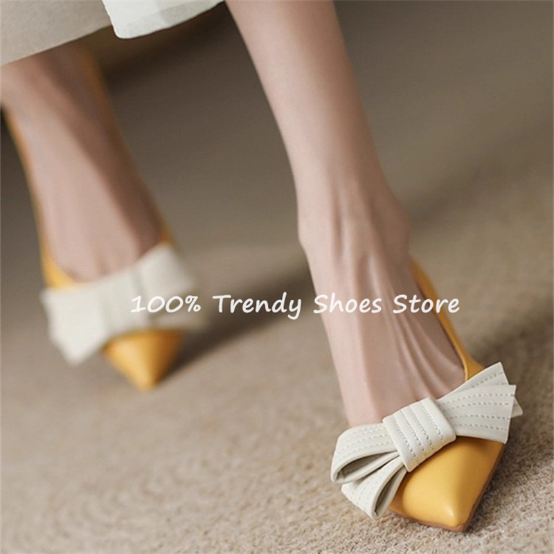 Butterfly Knot Decor Women Sli - Sandals 评论和价格